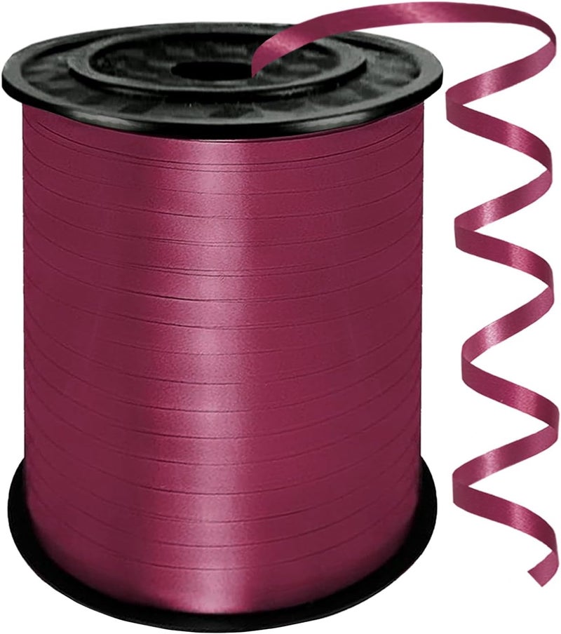 YCDMLJC 500 Yards Curling Ribbon,1/5 Inch Wine Red Ribbon,Balloon String, Party Decoration,Ribbons for Florist Flower Bows for Graduation Supplies - Image 1